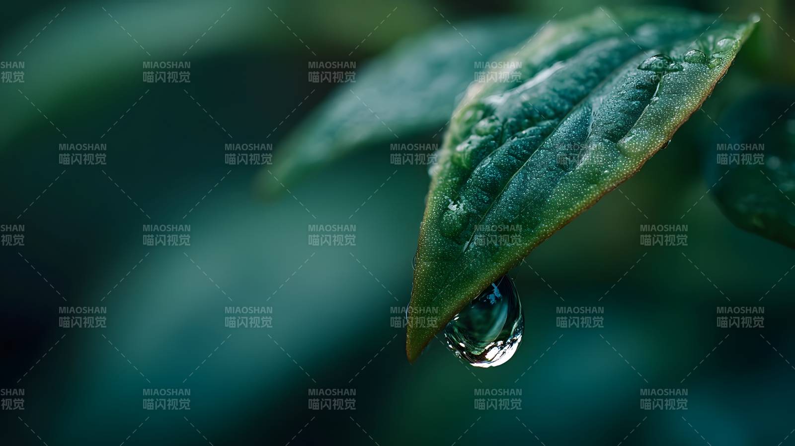 叶尖露珠图片