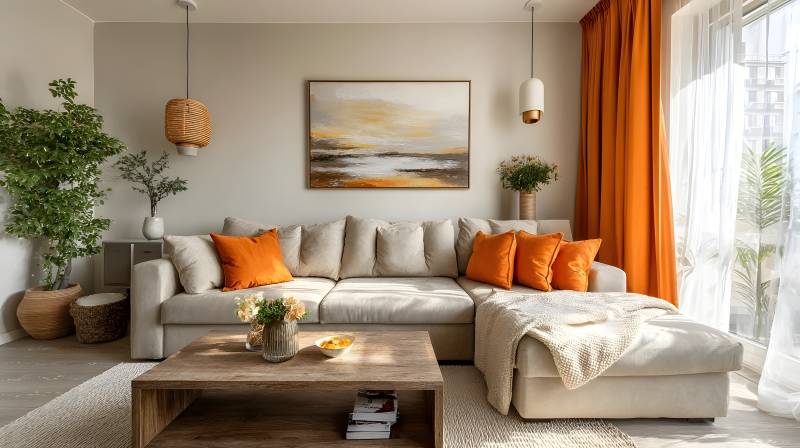 温馨现代客厅布置图片