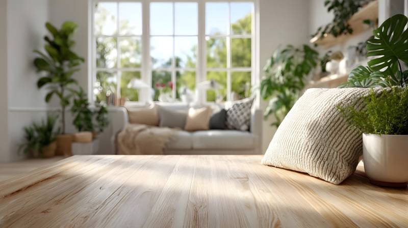 阳光洒满的温馨客厅图片