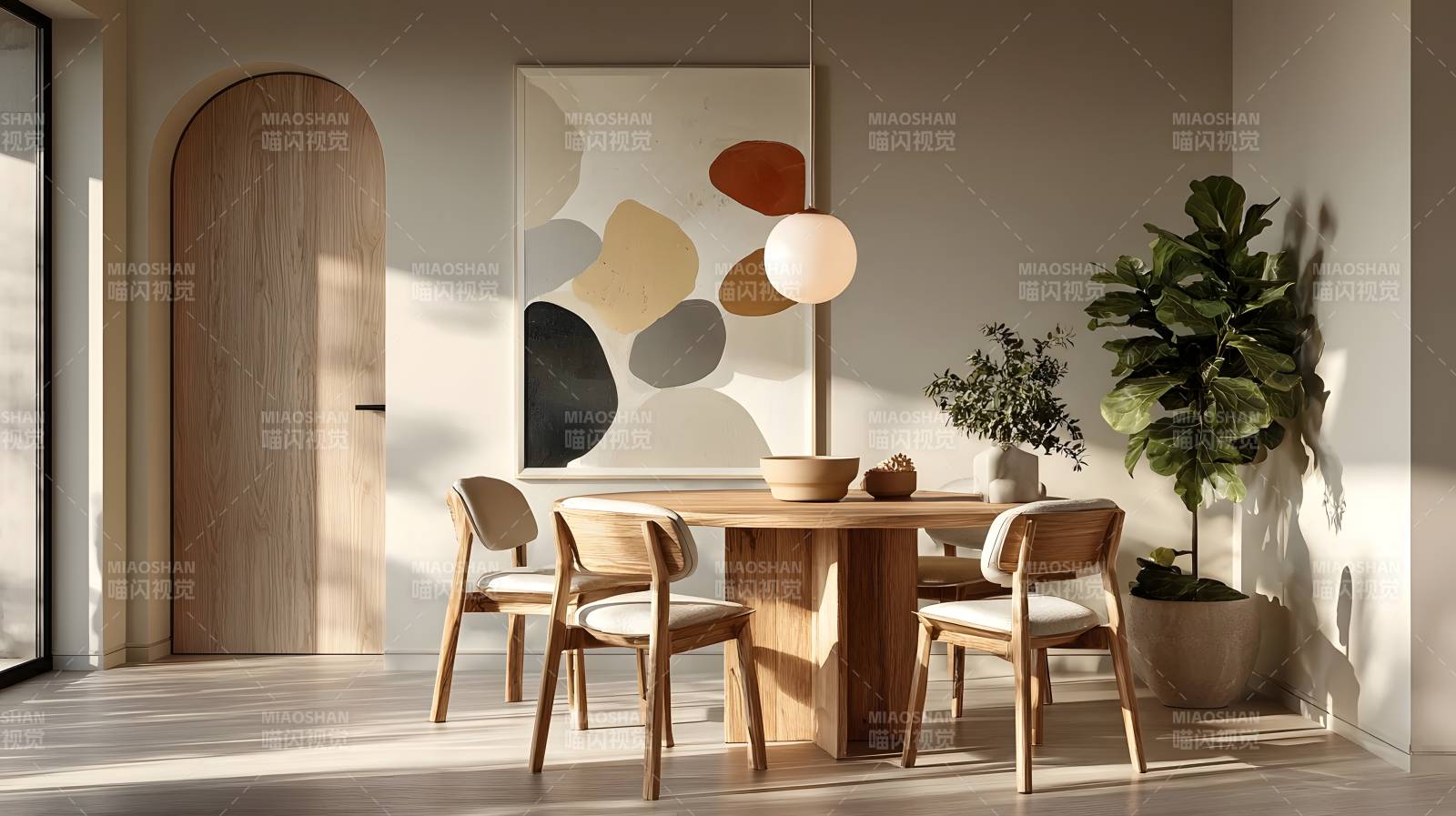 现代简约餐桌设计图片