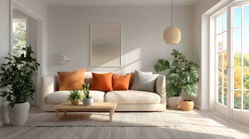 温馨现代客厅一角图片