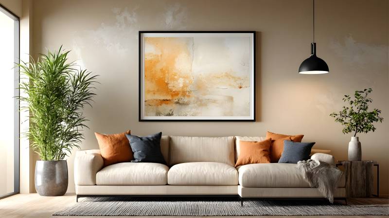 现代客厅温馨布置图片