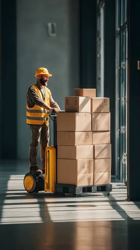 搬运工推货箱图片