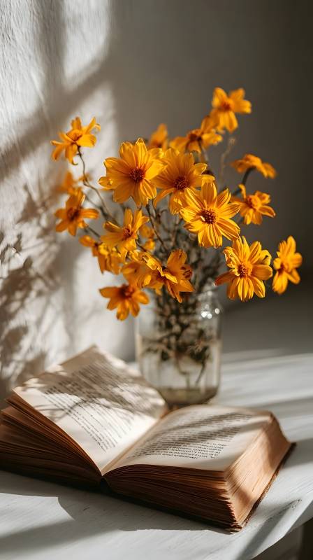 花影书页静时光图片