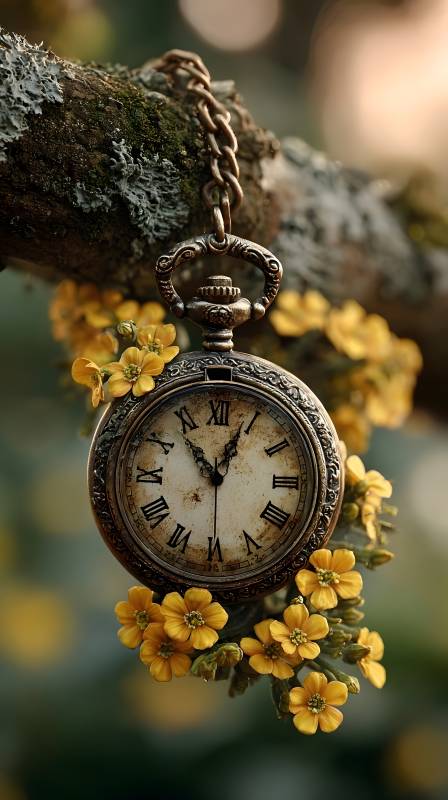 时光静谧花间图片