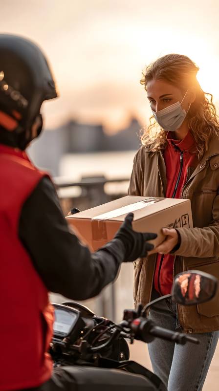 快递交接瞬间图片