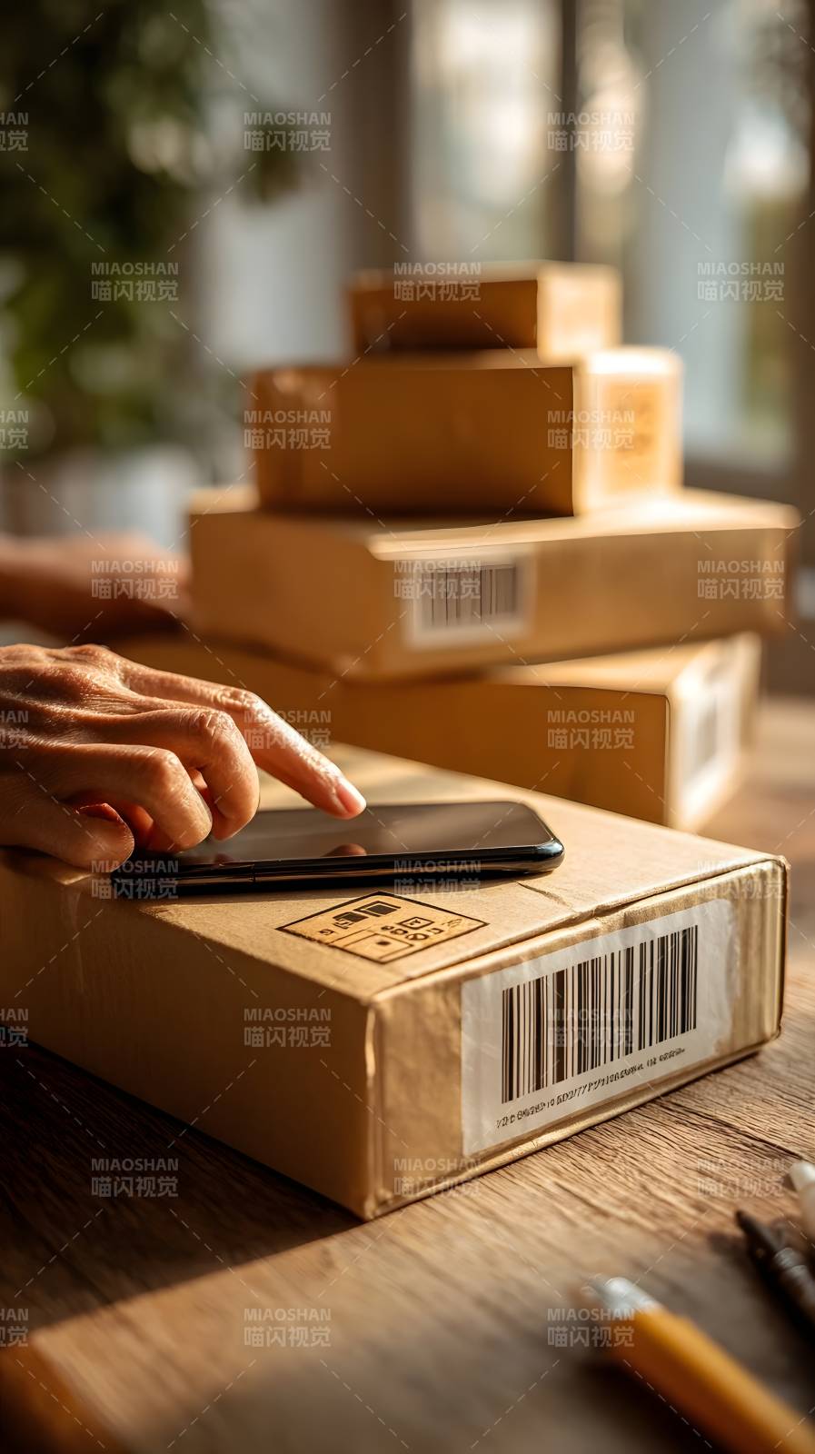 快递包裹扫码验货图片