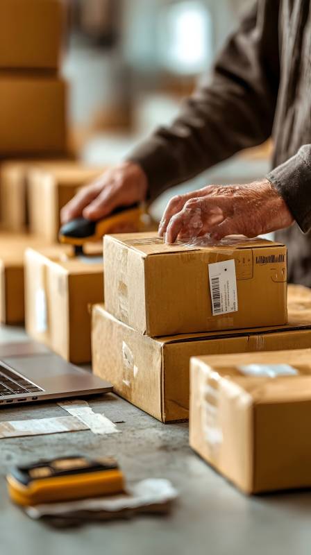 打包发货现场图片