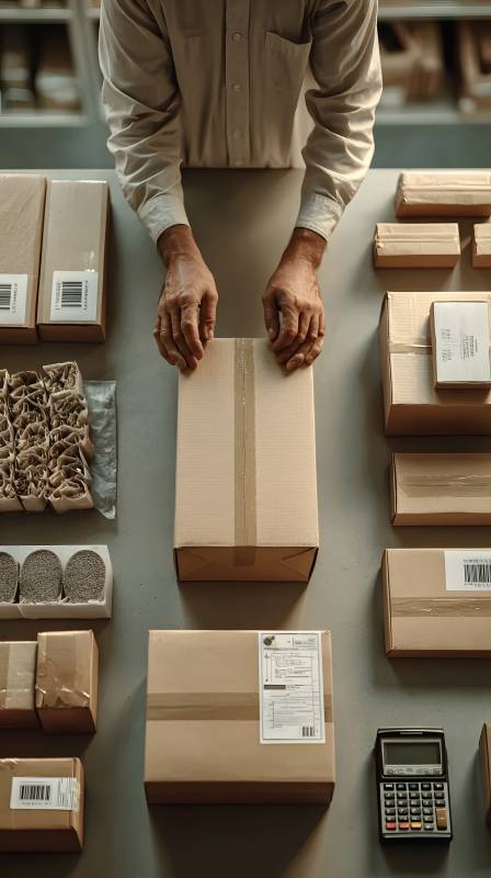 包裹打包现场图片