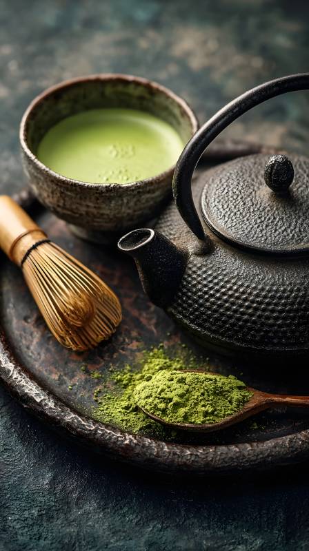 抹茶茶艺静谧时光图片