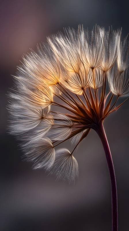 蒲公英的轻盈瞬间图片