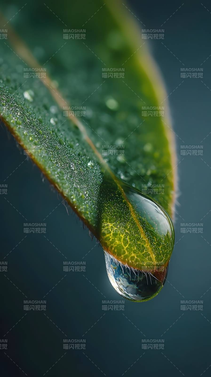 露珠叶尖 晶莹剔透图片