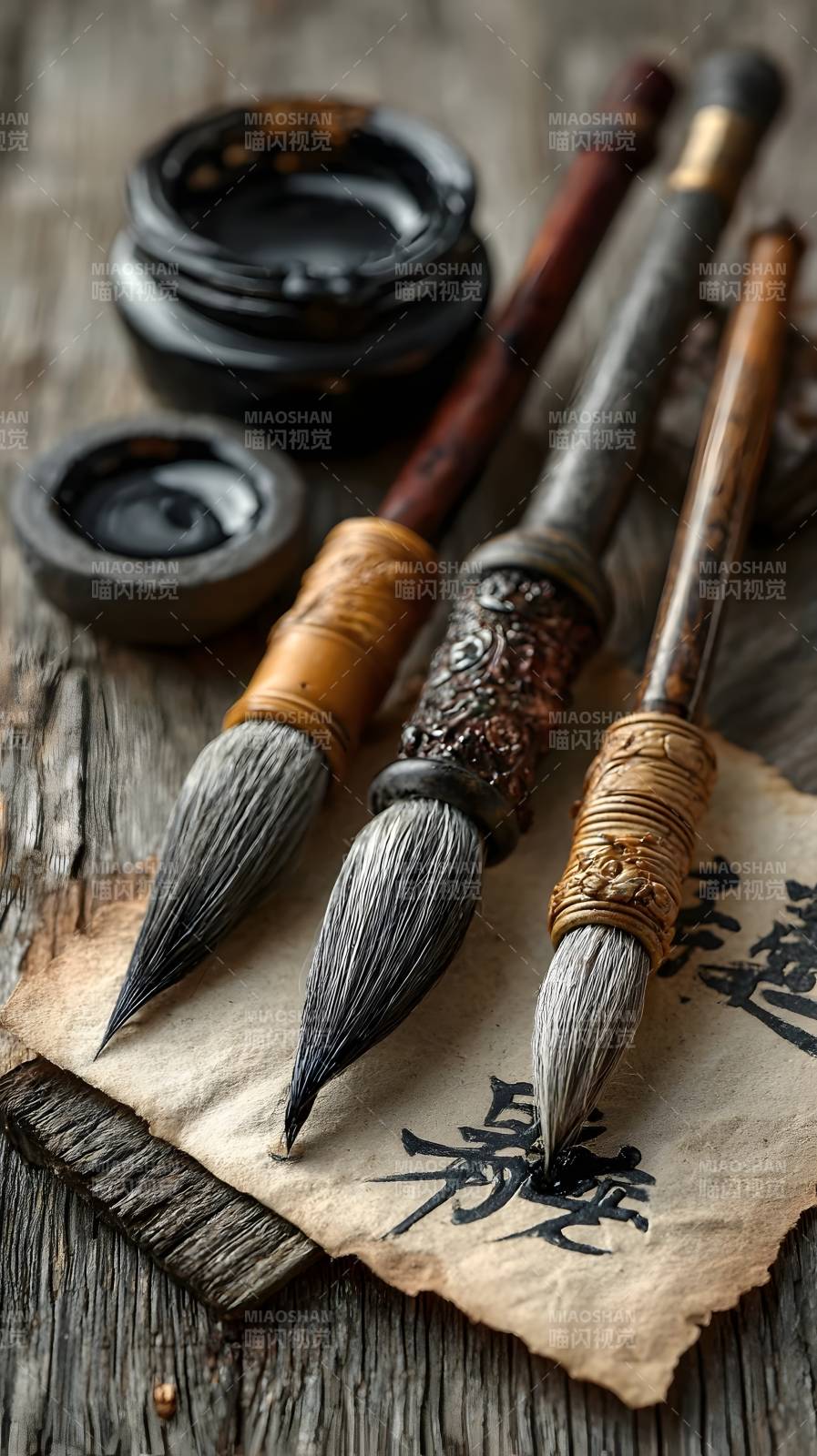 古韵毛笔书法图片