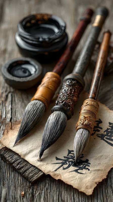 古韵毛笔书法图片