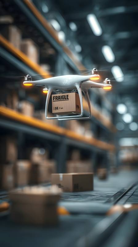 无人机仓内配送图片