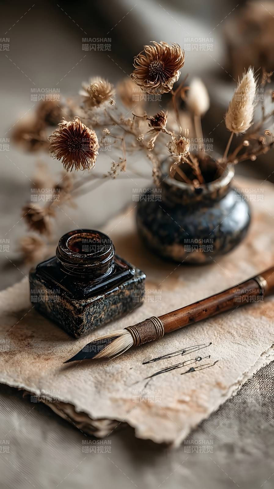 古韵笔墨静物图片