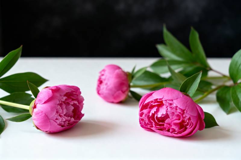 粉红牡丹静谧绽放图片