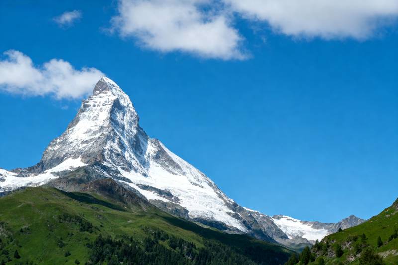 马特洪峰雪顶巍峨图片