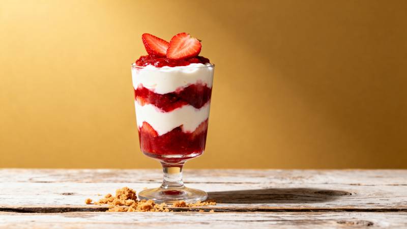 草莓奶油杯图片