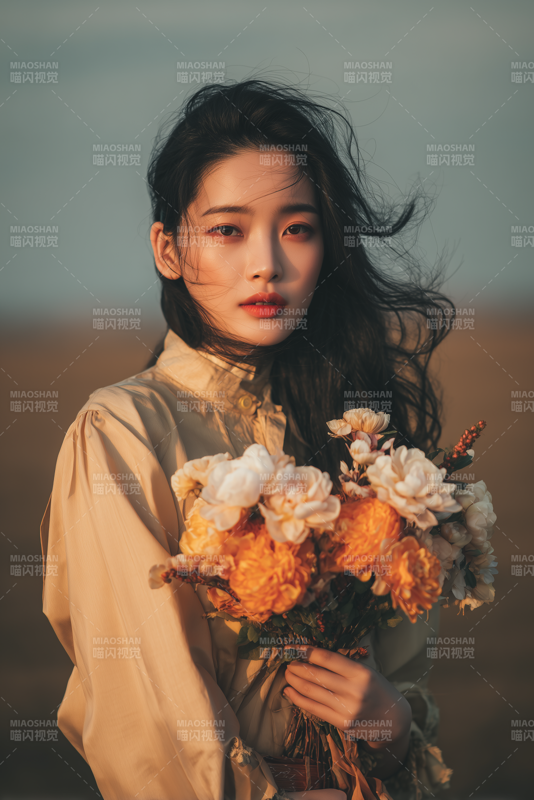 花影轻拂 风中静美图片