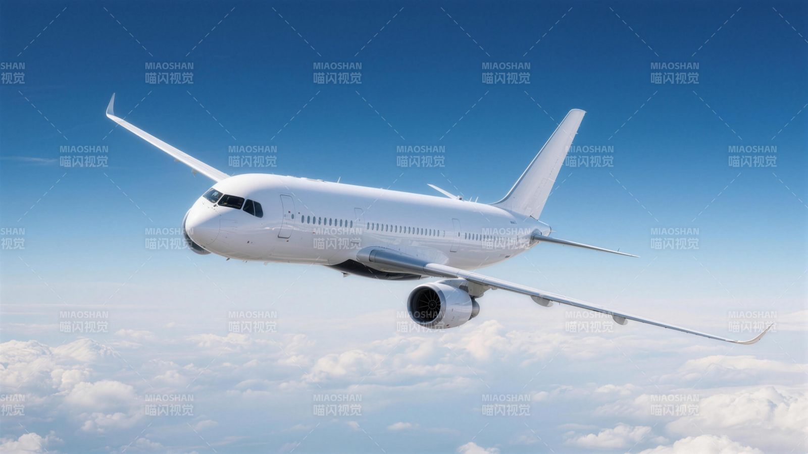 翱翔天际的客机图片