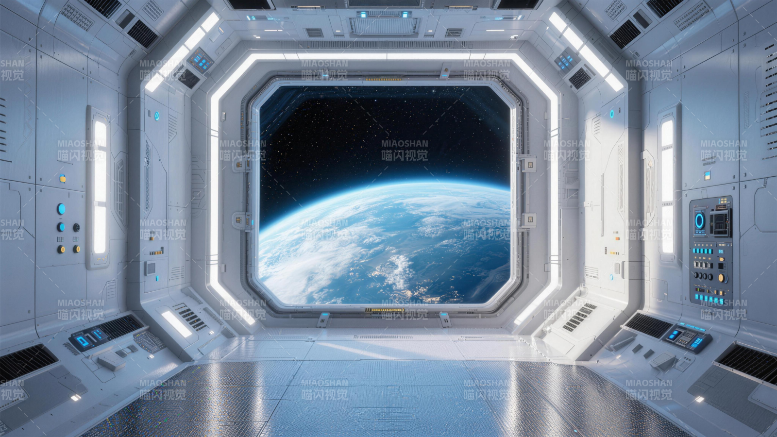 太空舱瞰地球图片