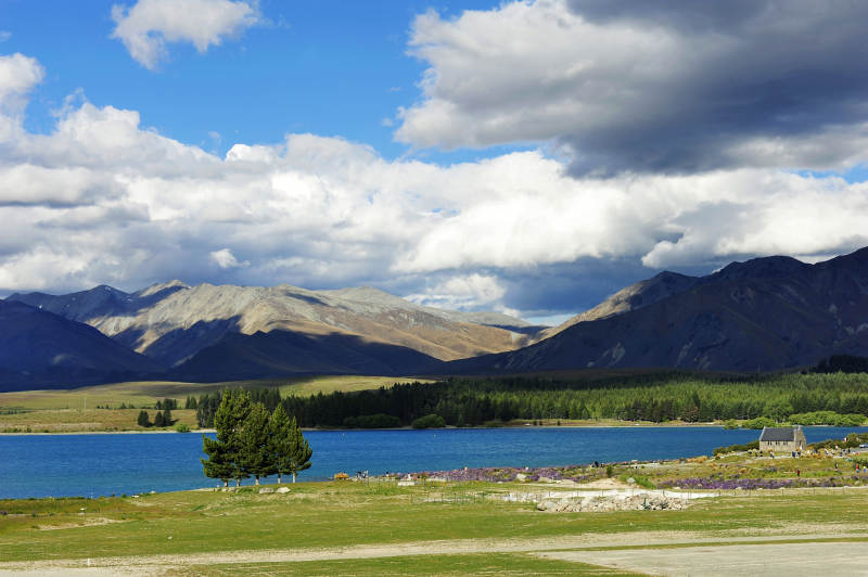 新西兰湖光山色美如画图片