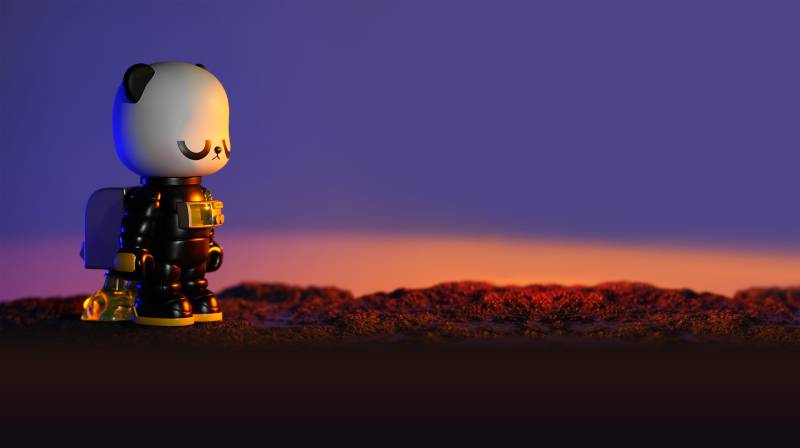 熊猫战士暮色行图片