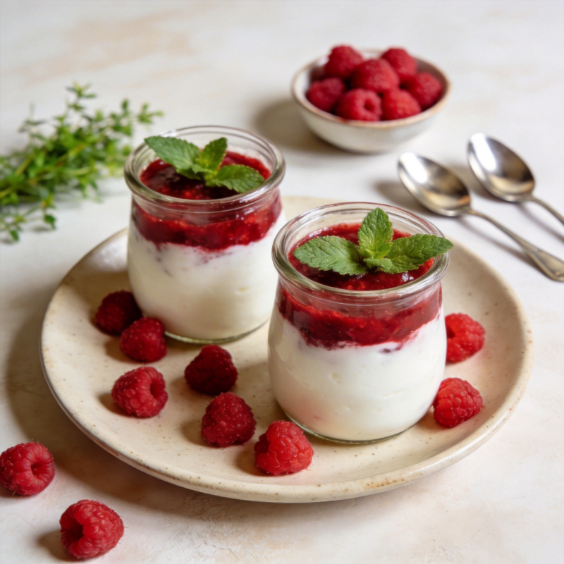 覆盆子酸奶杯图片