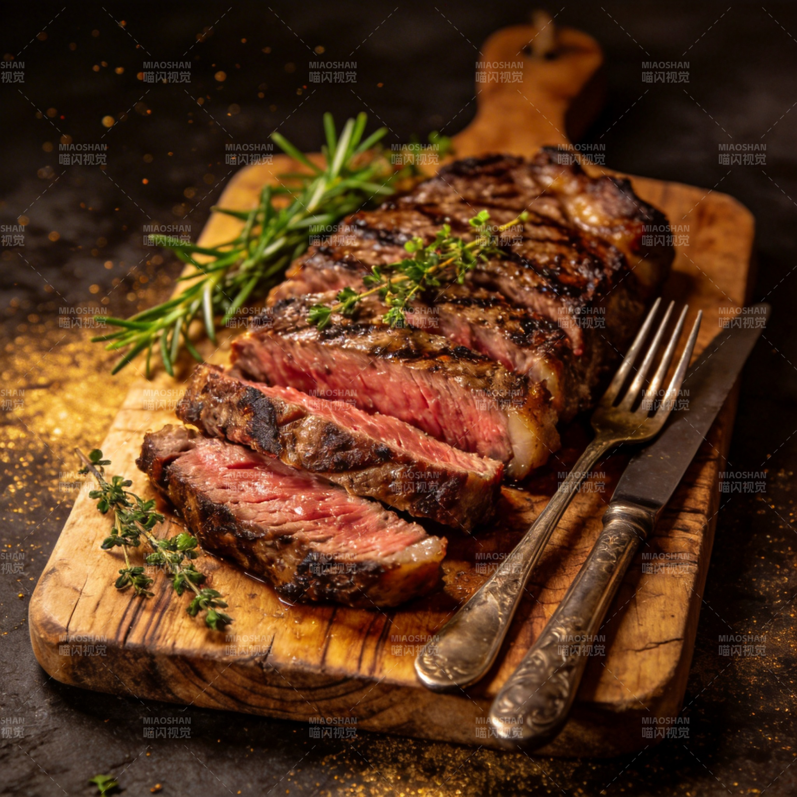 香煎牛排 美味诱人图片