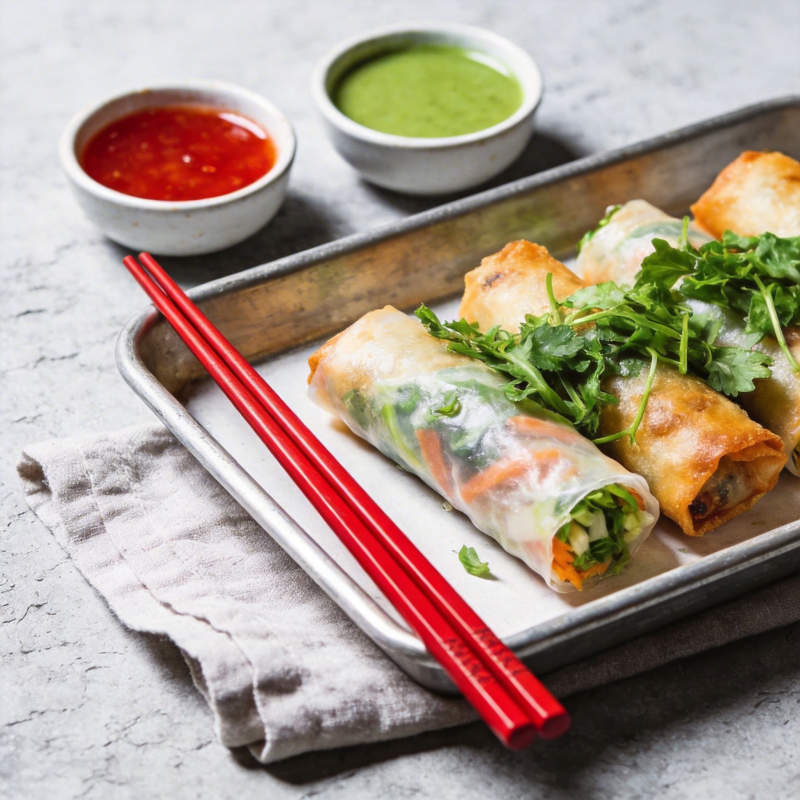 春卷配蘸酱图片
