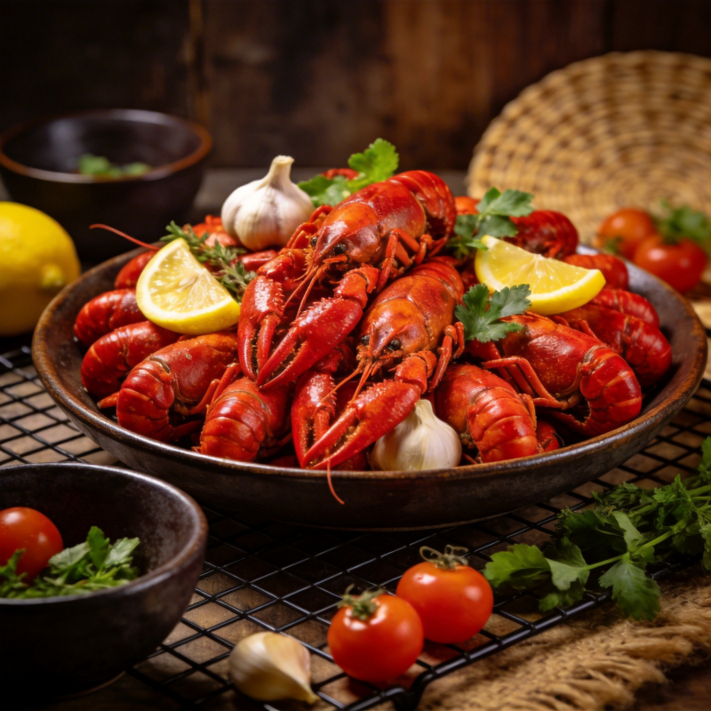 鲜红小龙虾盛宴图片