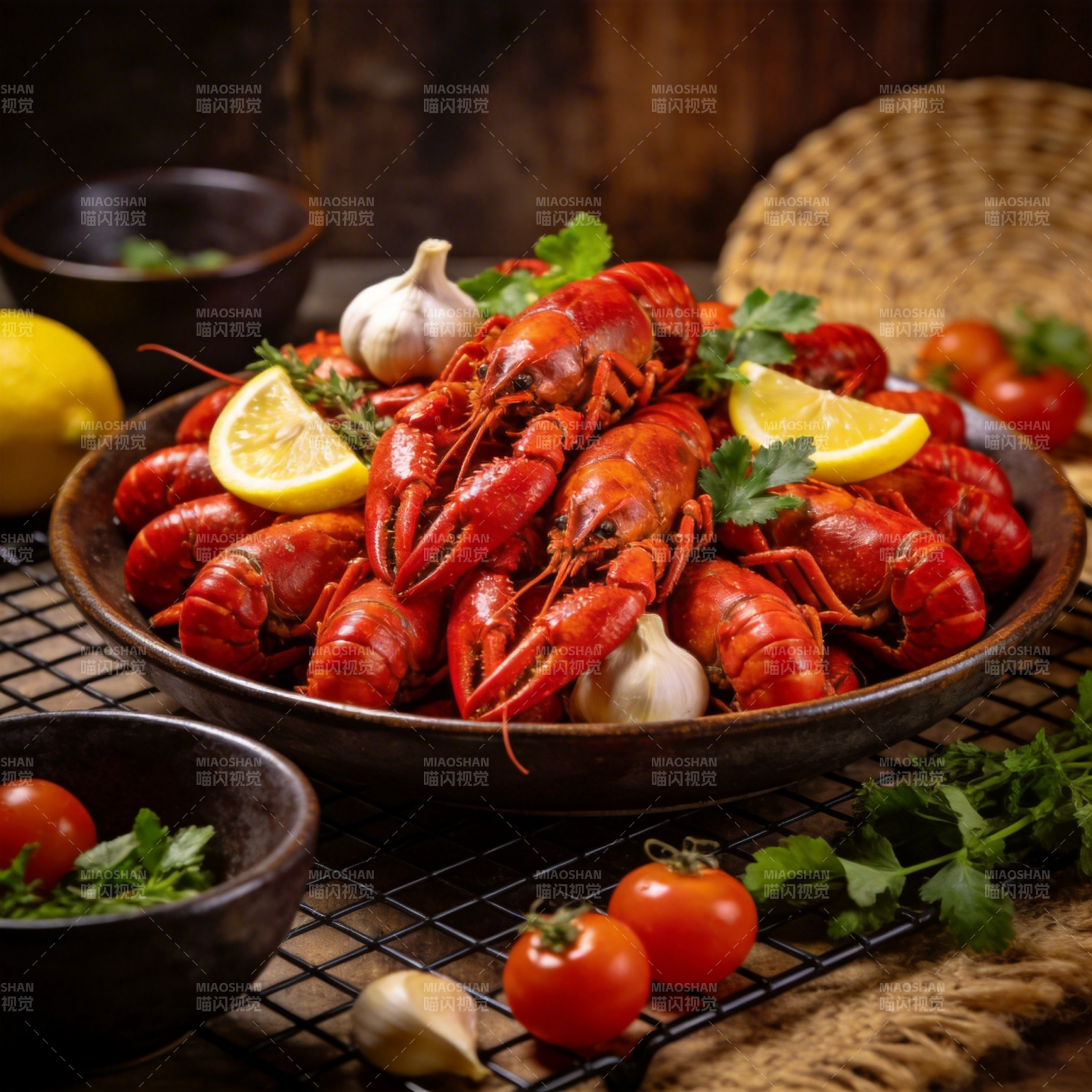 鲜红小龙虾盛宴图片