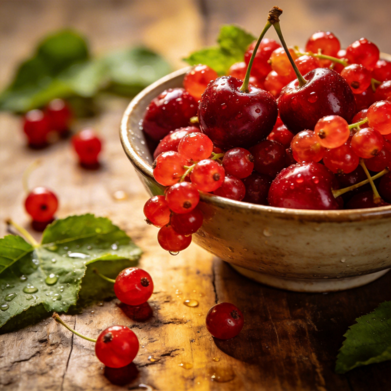 鲜红樱桃与浆果图片