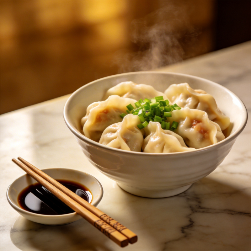 热腾腾的饺子图片