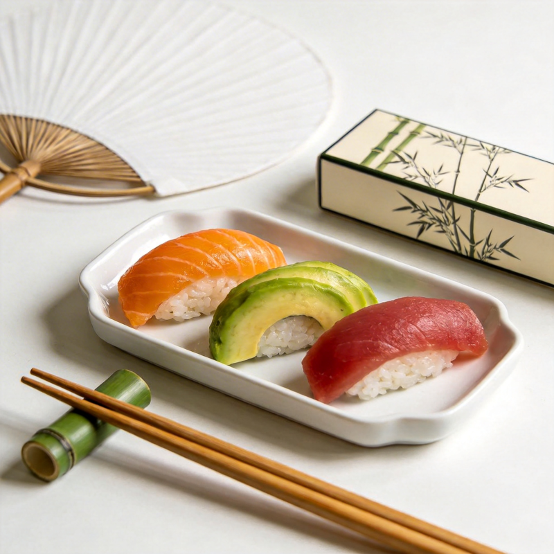 三文鱼寿司拼盘图片