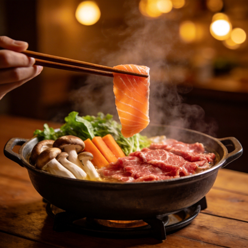 热气腾腾的火锅宴图片