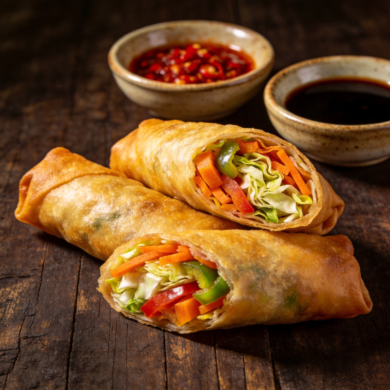 脆皮蔬菜卷图片