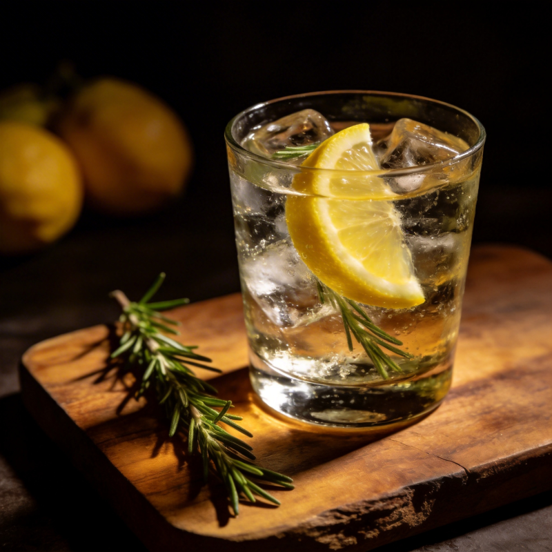 柠檬迷迭香鸡尾酒图片