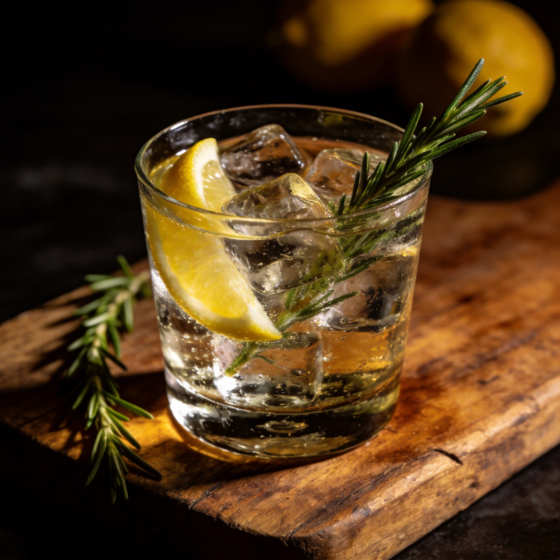 柠檬迷迭香鸡尾酒图片