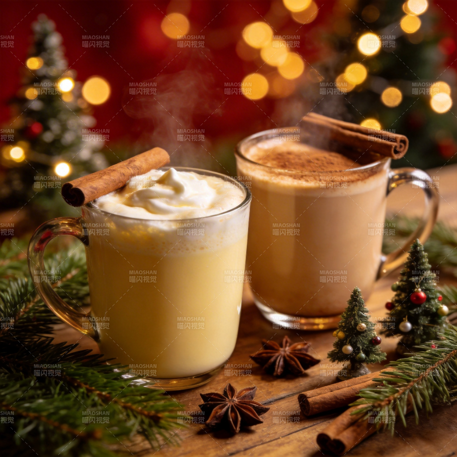 圣诞热饮暖冬夜图片