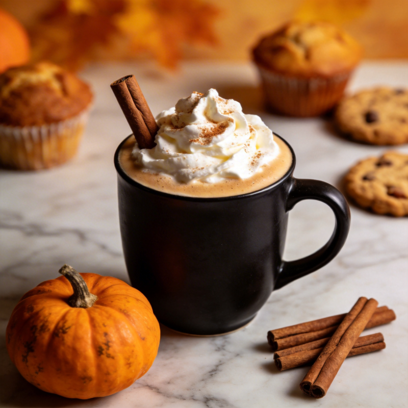 南瓜拿铁秋日暖饮图片