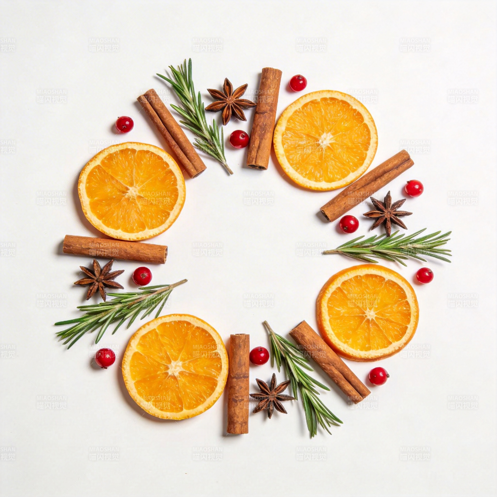 橙香圣诞环图片