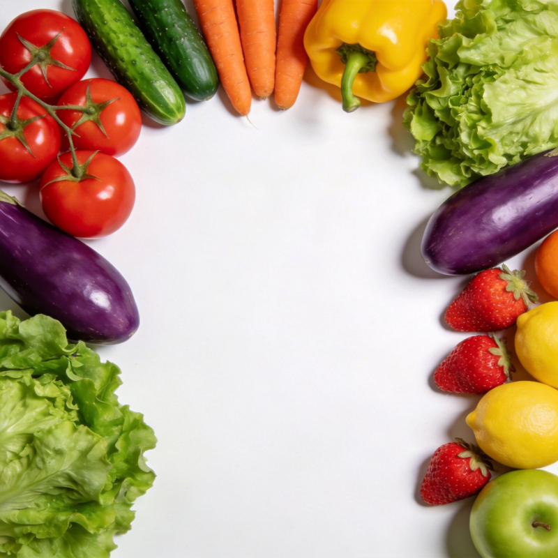 新鲜蔬果环绕图片