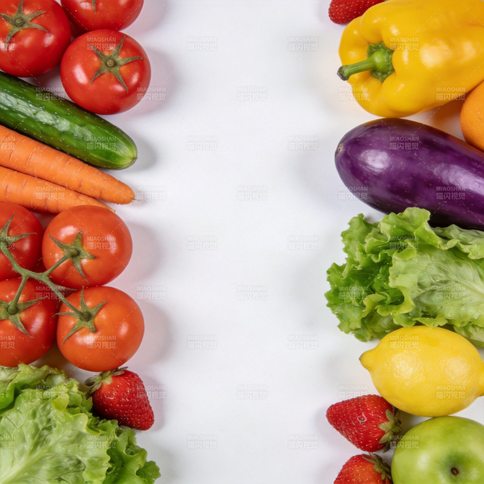 新鲜蔬果拼盘图片