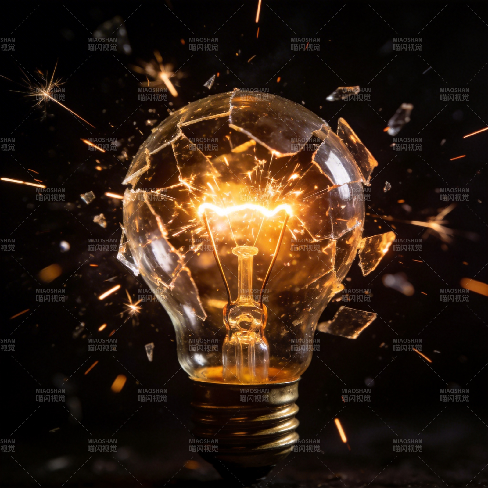 灯泡爆裂瞬间图片