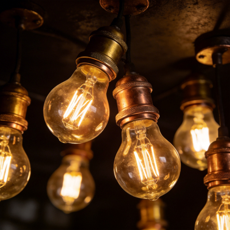 复古灯泡温暖光图片