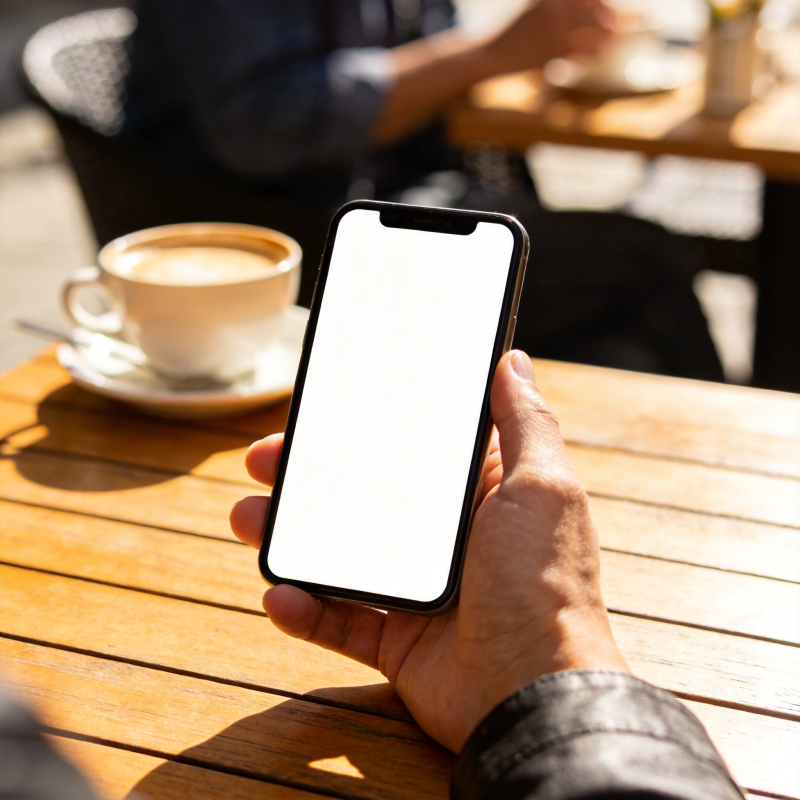 咖啡时光 手机在手图片