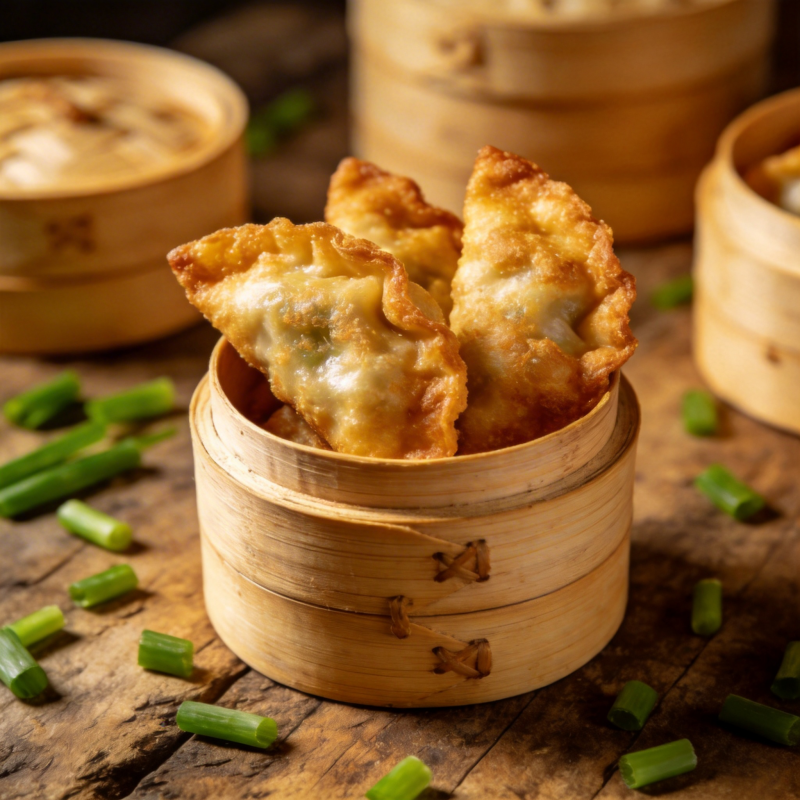 金黄酥脆煎饺图片