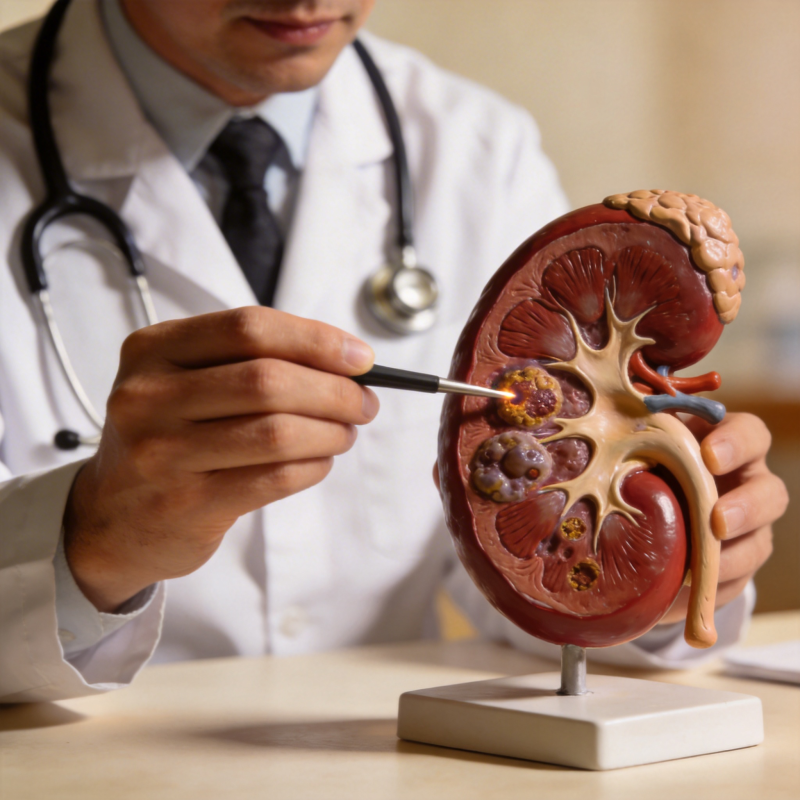 医生讲解肾脏模型图片